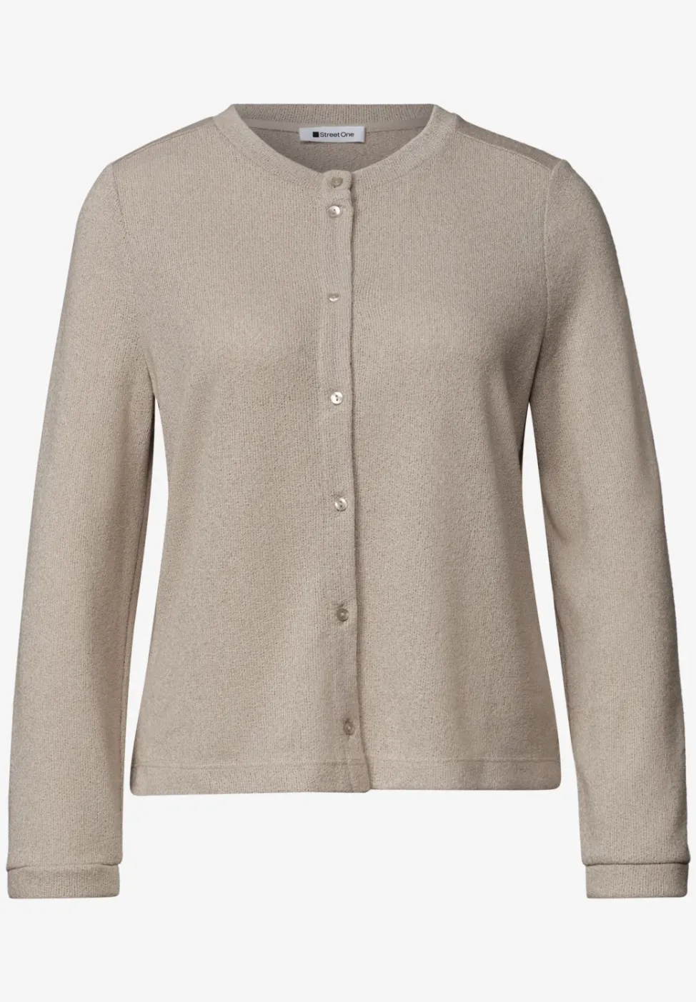 Vest met 3/4 mouwen in een gebreide look