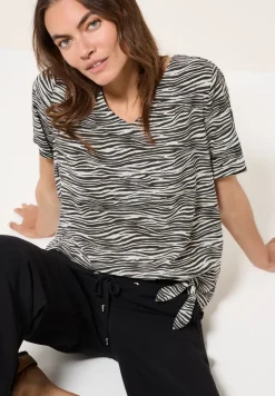 V-hals blouse met print