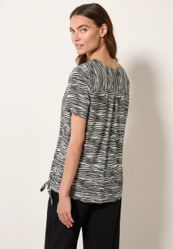 V-hals blouse met print