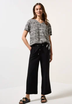 V-hals blouse met print