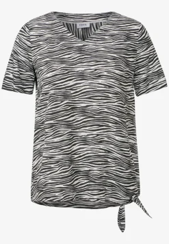 V-hals blouse met print