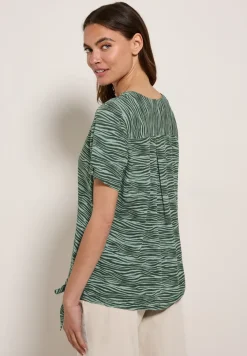 V-hals blouse met print