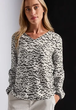V-hals blouse met tape