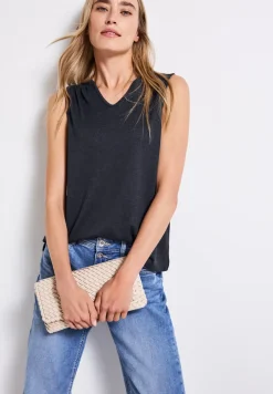 V-hals top met kant