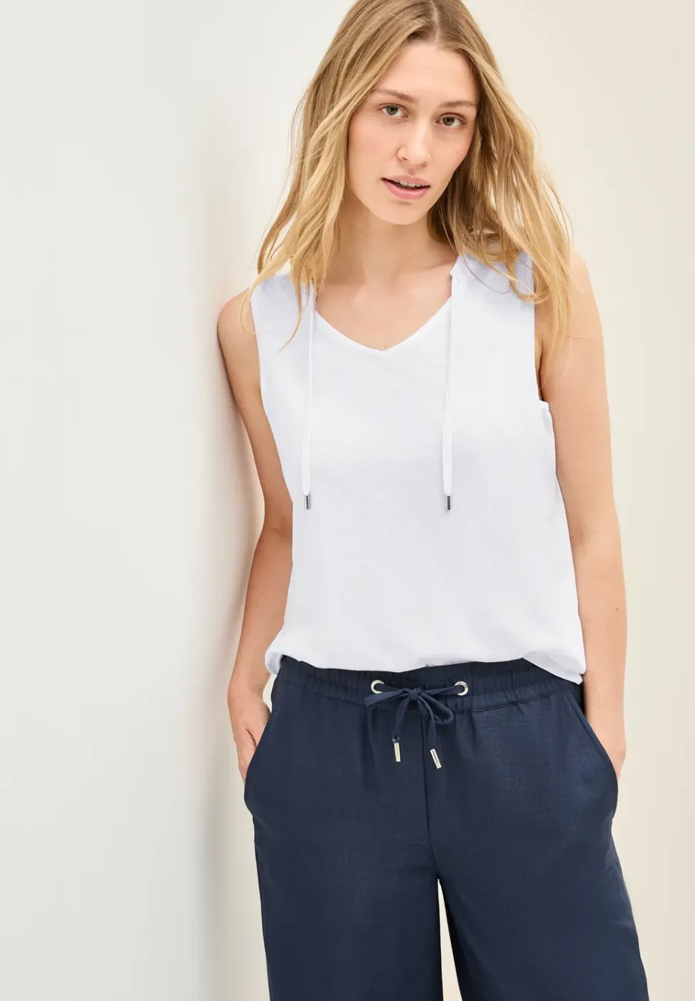 V-hals top met linten