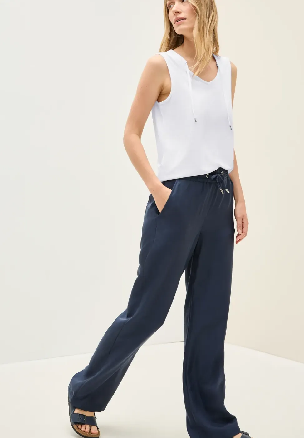 V-hals top met linten