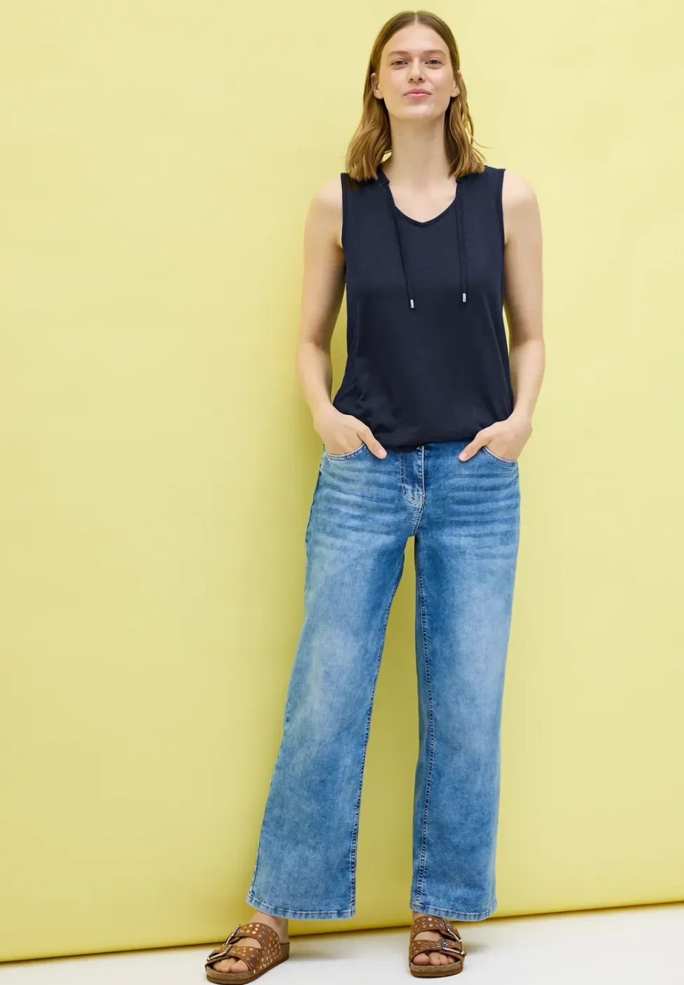 V-hals top met linten