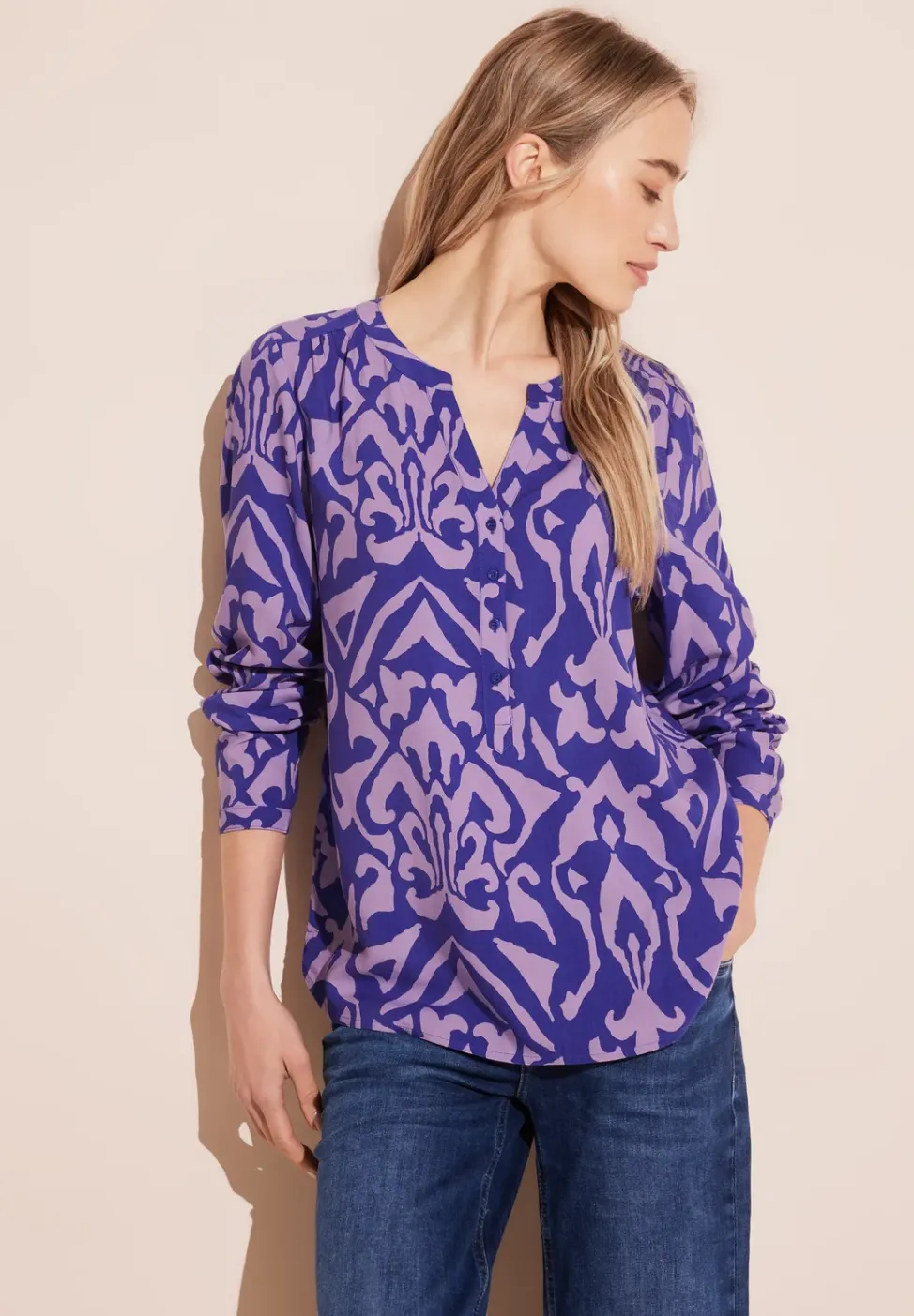 Viscose blouse met print