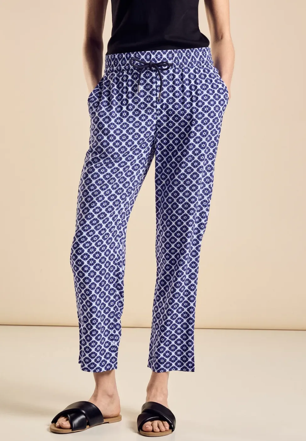 Viscose broek met print