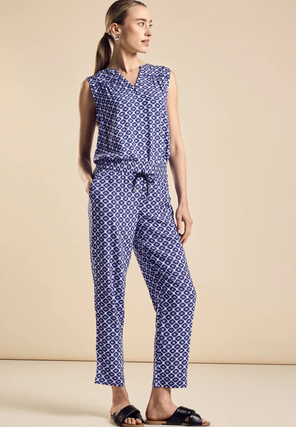 Viscose broek met print