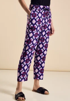 Viscose broek met print