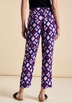 Viscose broek met print