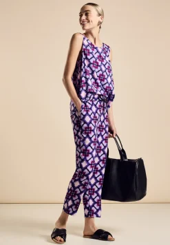 Viscose broek met print