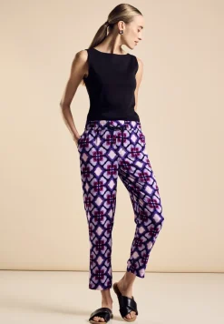 Viscose broek met print