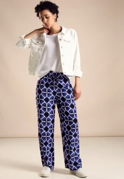 Viscose broek met print