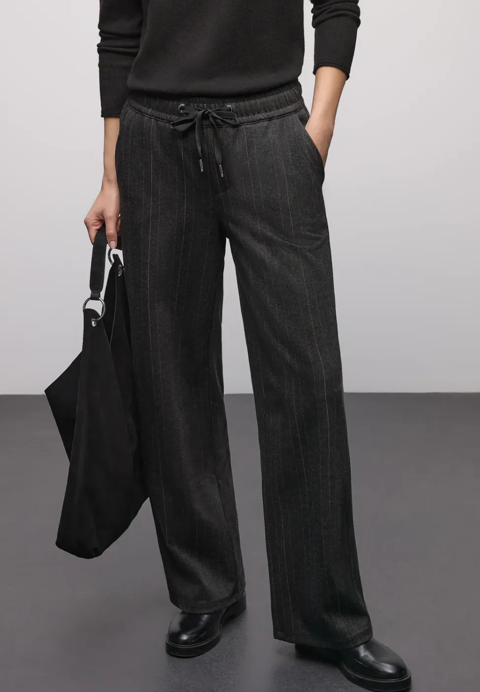 Visgraat jacquard broek