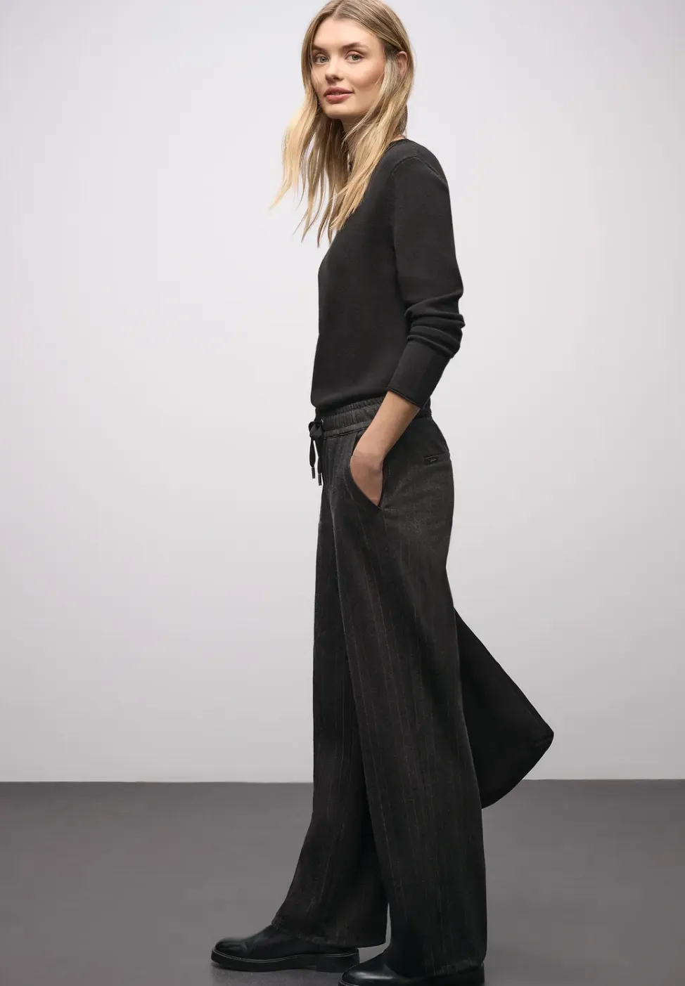 Visgraat jacquard broek