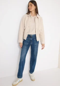 Wide Leg Patch Pocket Jeans