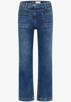 Wide Leg Patch Pocket Jeans