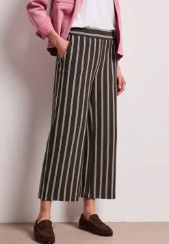 Wide Legs broek in casual pasvorm met strepen