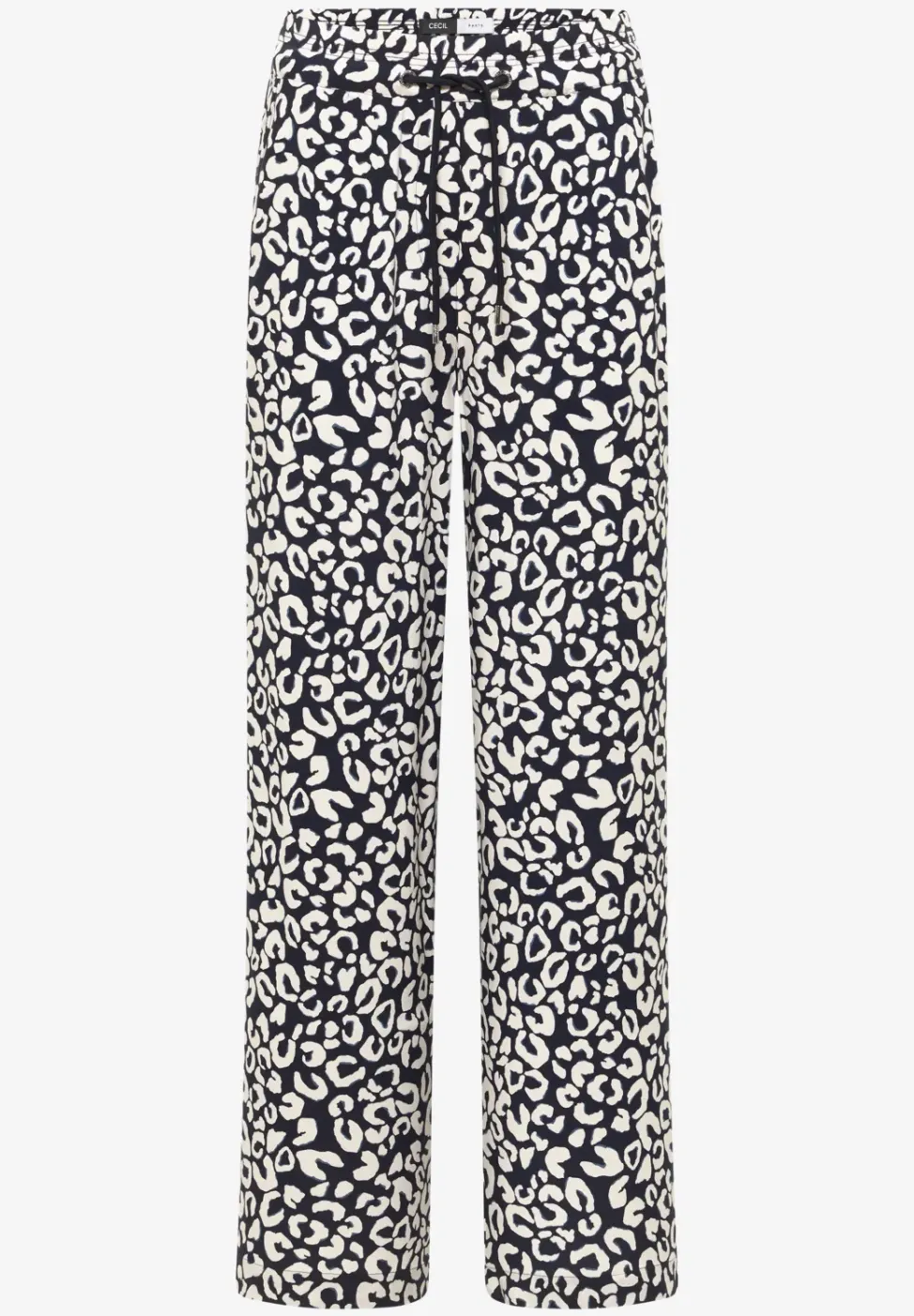 Wide Legs broek in Loose Fit met leoprint
