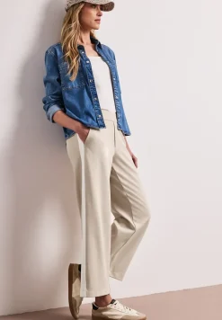Wide Legs broek met galonstrepen