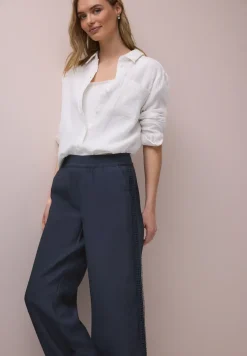 Wide Legs broek met gehaakt band