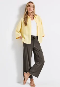 Wide Legs broek met jogg tailleband