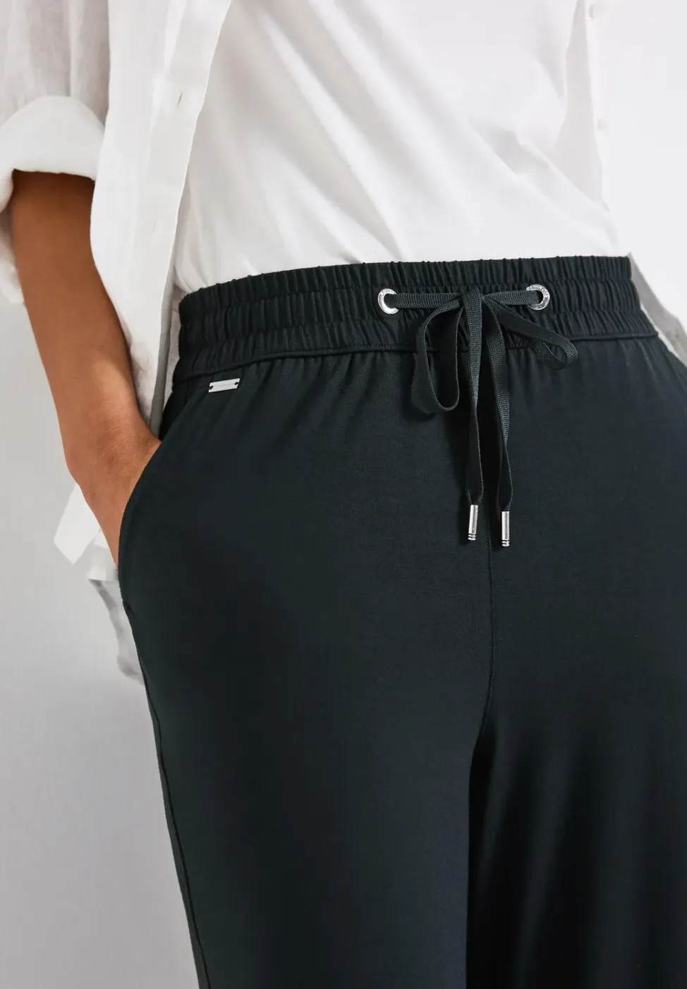 Wide Legs broek met jogg tailleband