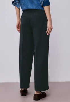 Wide Legs broek met knoopdetail