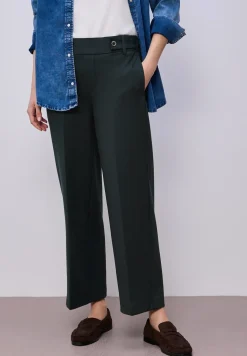 Wide Legs broek met knoopdetail