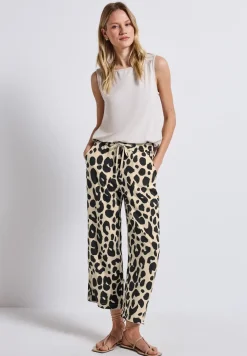 Wide Legs broek met leoprint