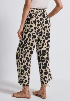 Wide Legs broek met leoprint