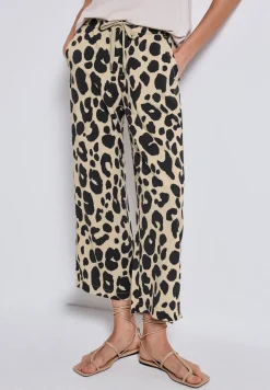 Wide Legs broek met leoprint