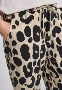 Wide Legs broek met leoprint