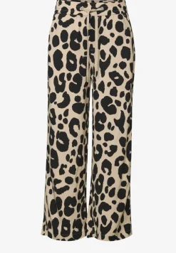 Wide Legs broek met leoprint