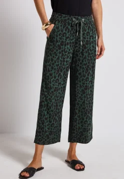 Wide Legs broek met leoprint