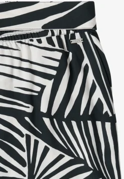 Wide Legs broek met print en riemdetail