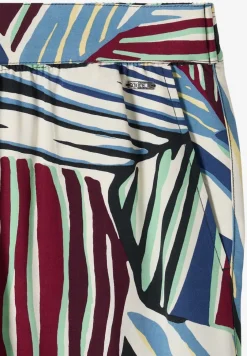Wide Legs broek met print en riemdetail