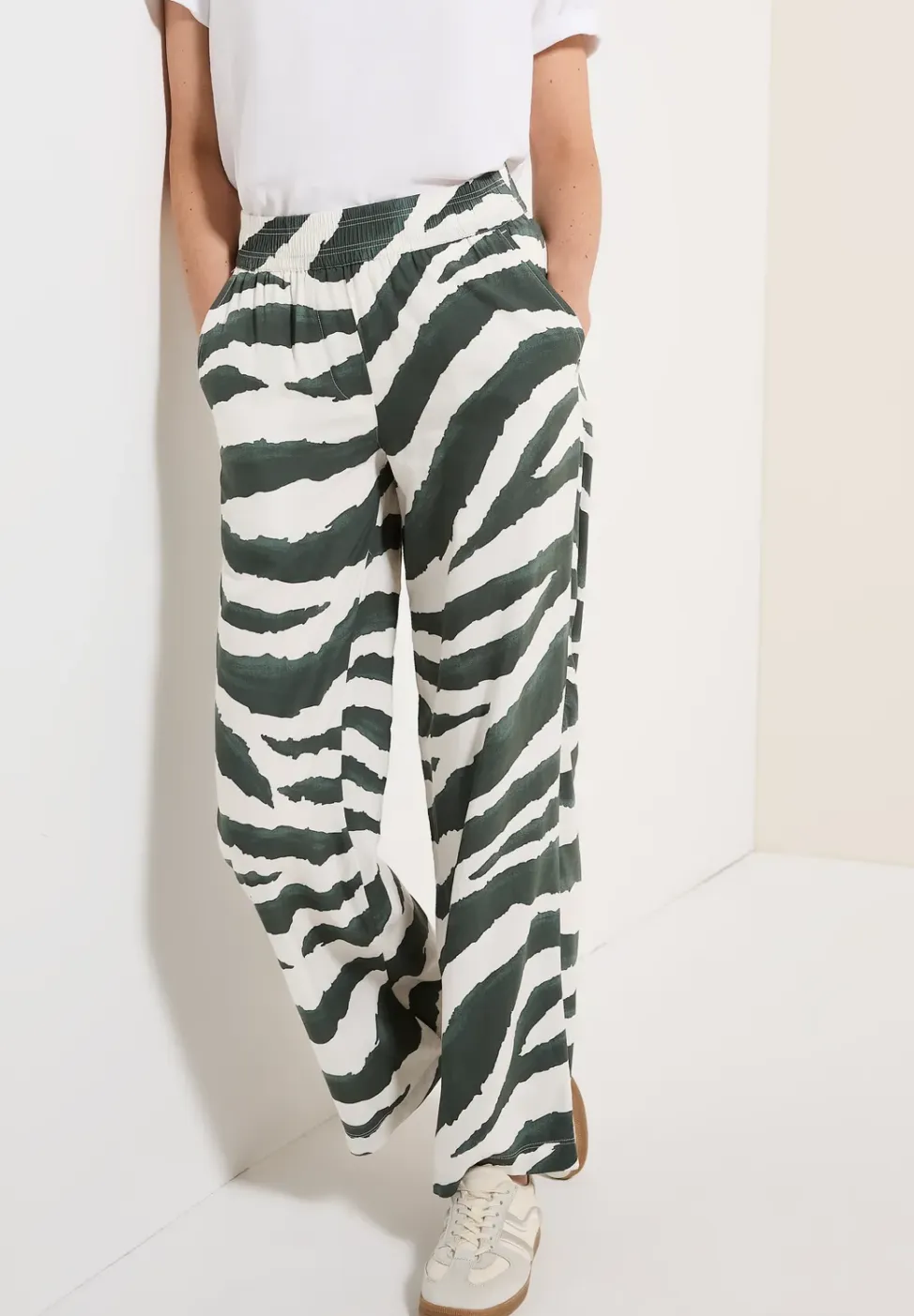 Wide Legs broek met structuur
