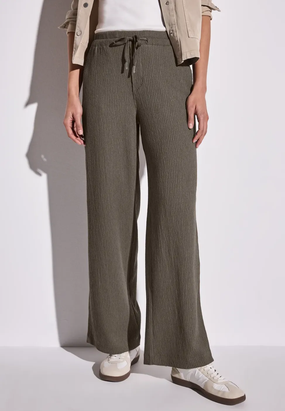 Wide Legs broek met structuur