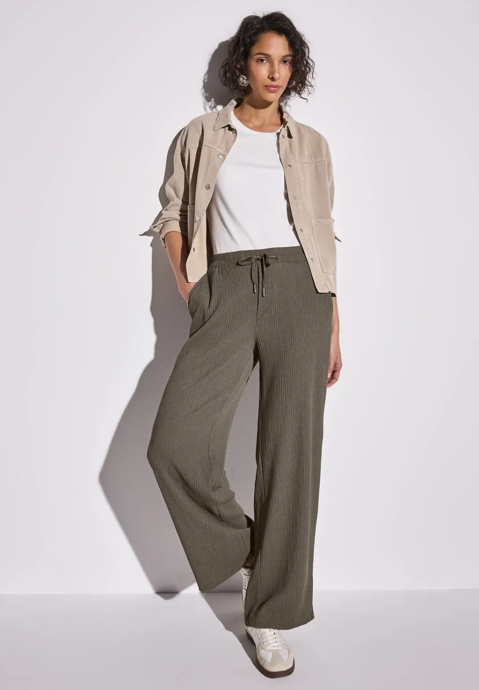 Wide Legs broek met structuur