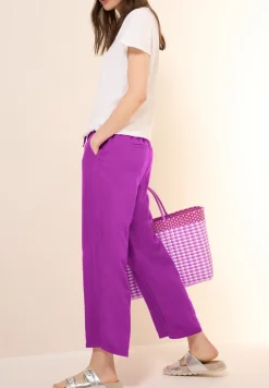 Wide Legs broek van linnenmix