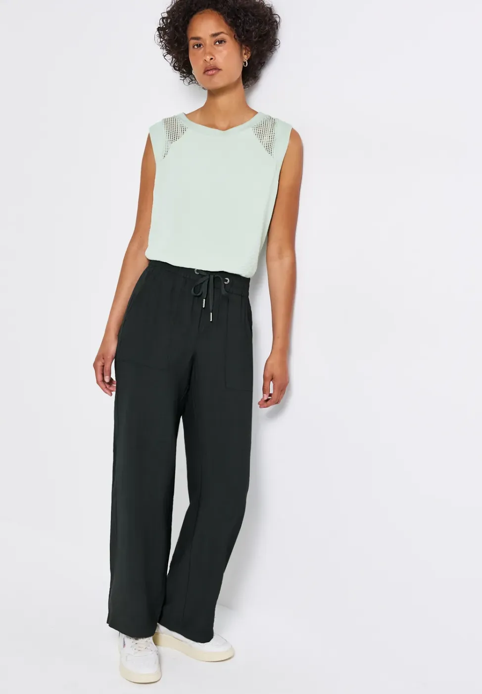 Wide Legs crêpe broek