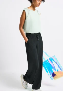 Wide Legs crêpe broek