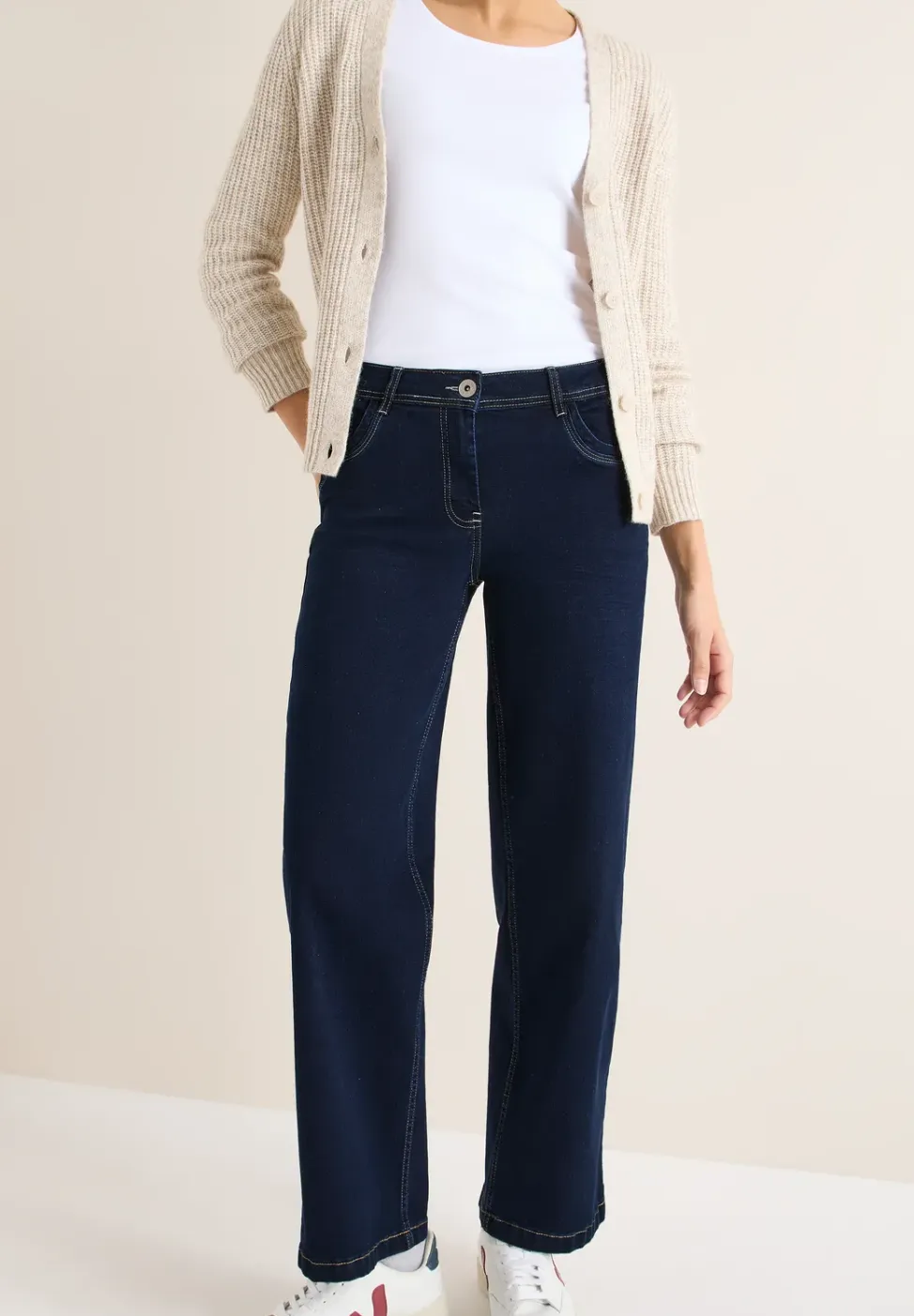 Wide Legs gespoelde jeans