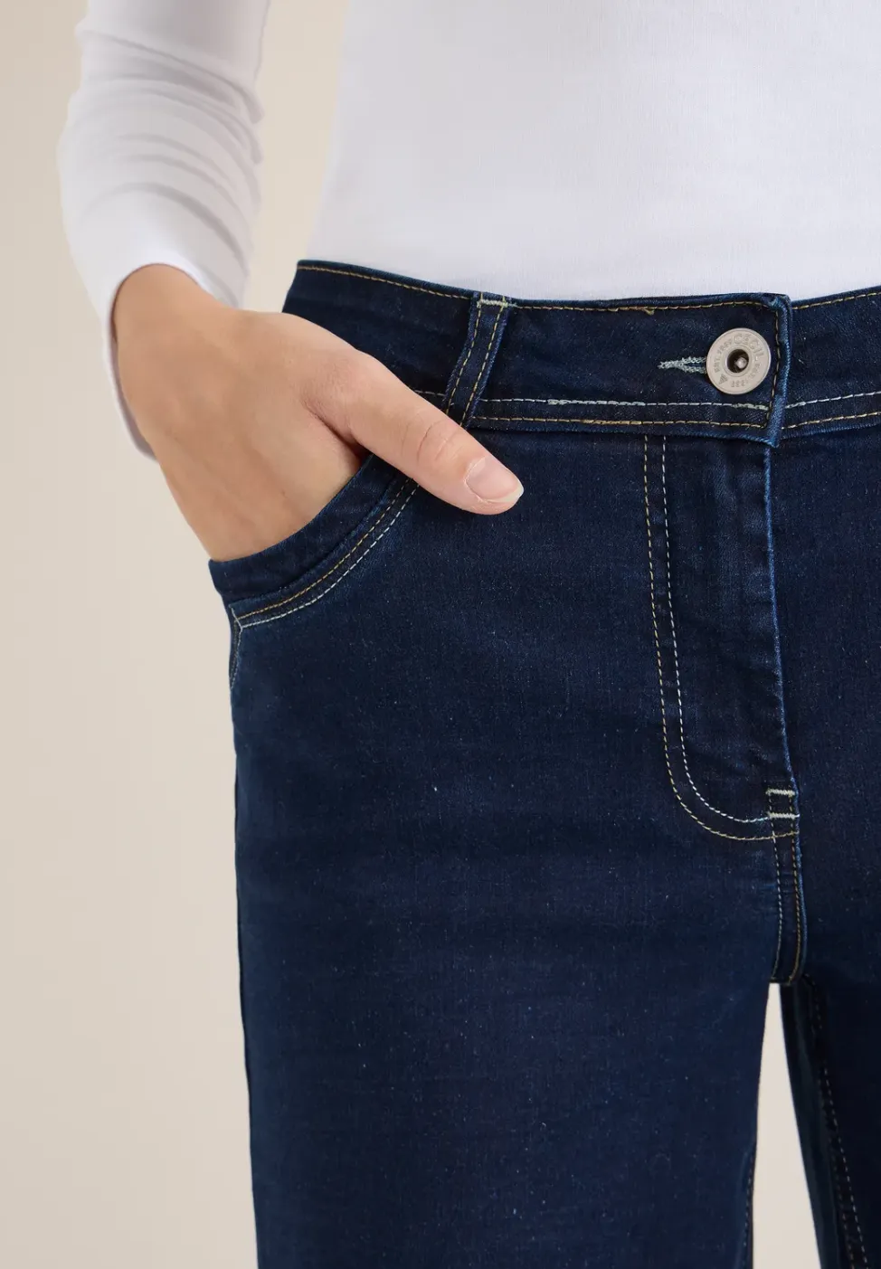 Wide Legs gespoelde jeans