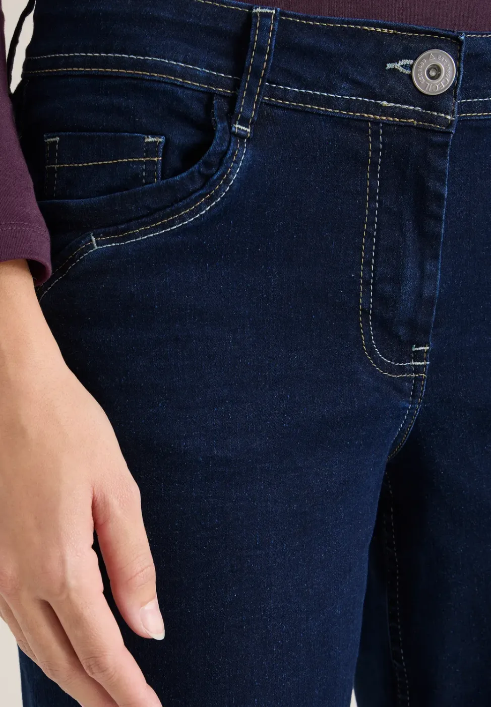 Wide Legs gespoelde jeans