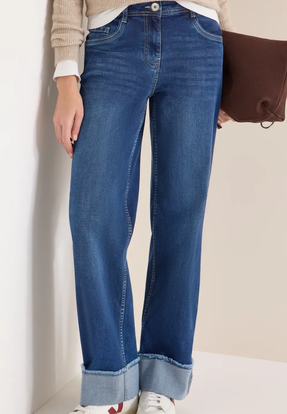 Wide Legs gewassen look jeans