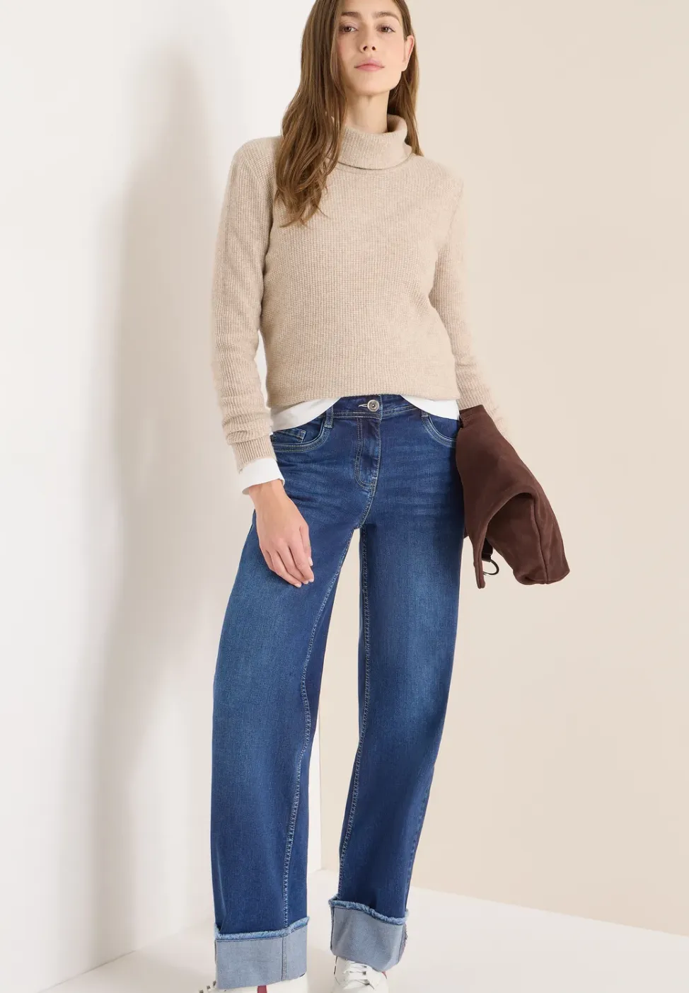 Wide Legs gewassen look jeans